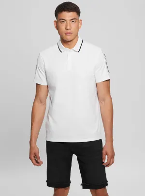 White Paul Pique Tape Polo T-Shirt