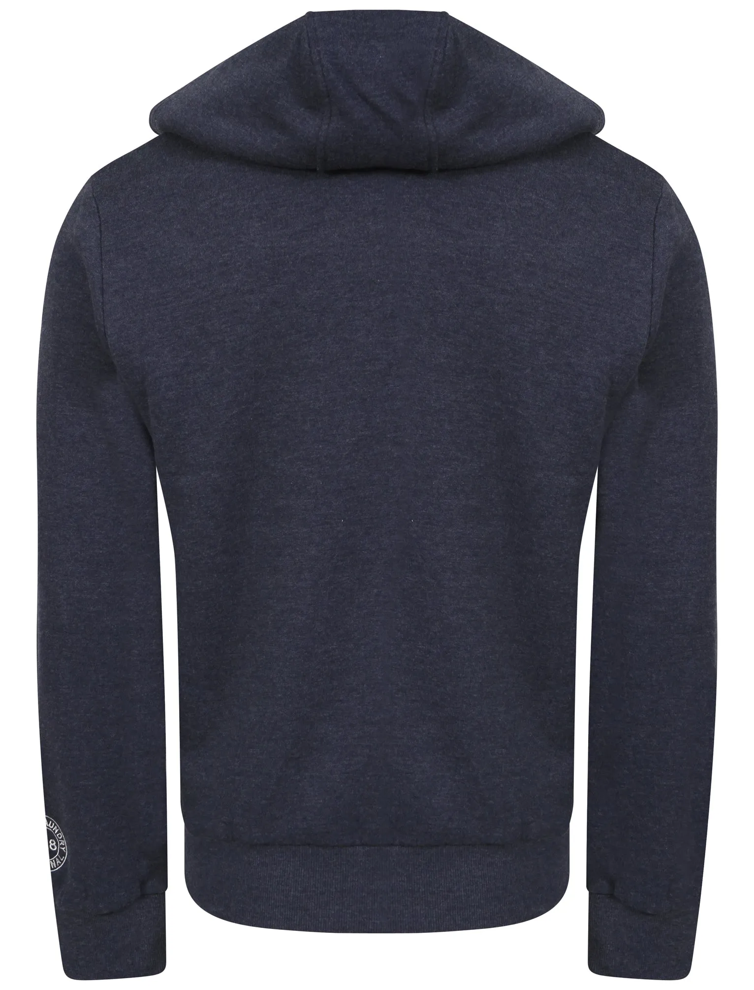 Wolfe Point Borg Lined Zip Through Hoodie In Mood Indigo Marl - Tokyo Laundry