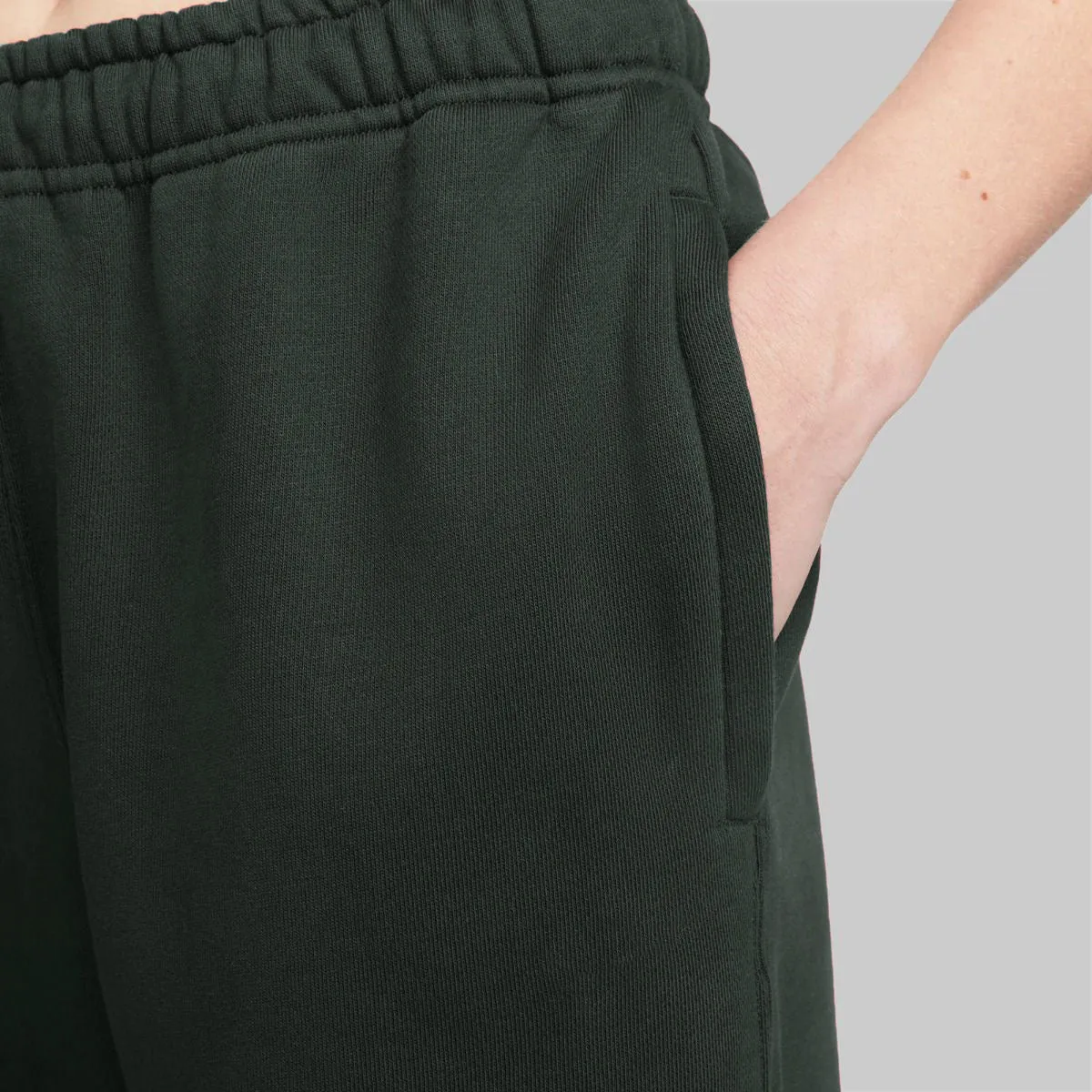 Women's Fleece Pants Elastic bottom (Dark Cool Green)